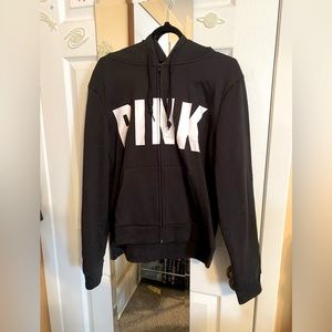 PINK
Fleece Zip-Up Everyday Hoodie Black Logo Size XL